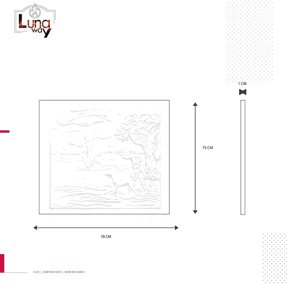 Plaque en fonte décorée Chasseur pour cheminée - Dimensions cm 78 x 75 h x 1 – Image 4