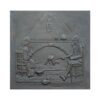 Plaque en fonte décorée Foyer