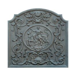 plaque en fonte décorée Dame