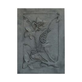 Plaque en fonte décorée Raisins pour cheminée – Dimensions cm 50 x 70 h x 1