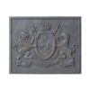 Plaque en fonte décorée Maison Royale pour cheminée