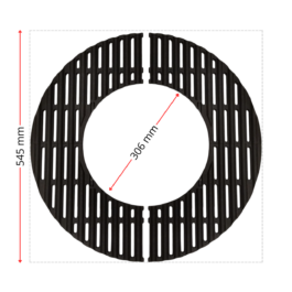 Grille BBQ circulaire en fonte modulaire – Ø54,5 cm